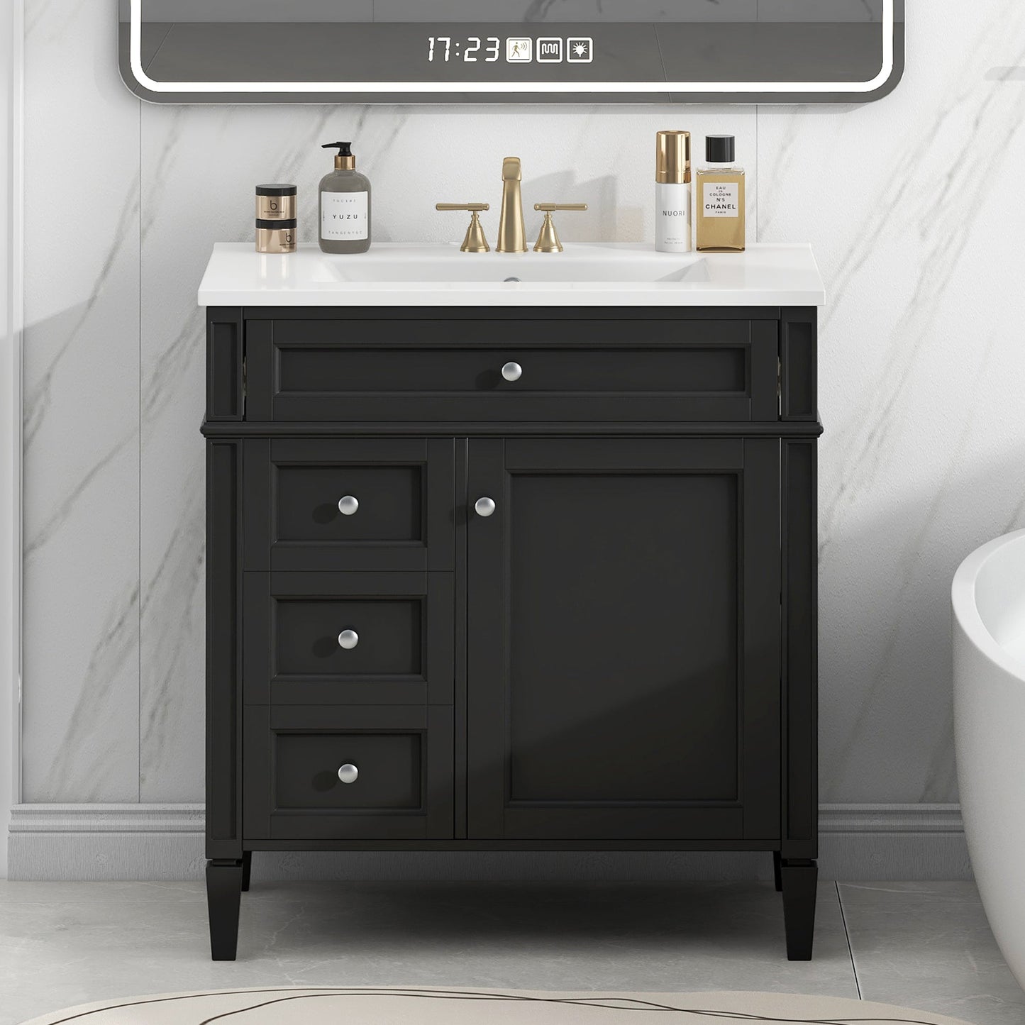 30" Bathroom Vanity with Top Sink