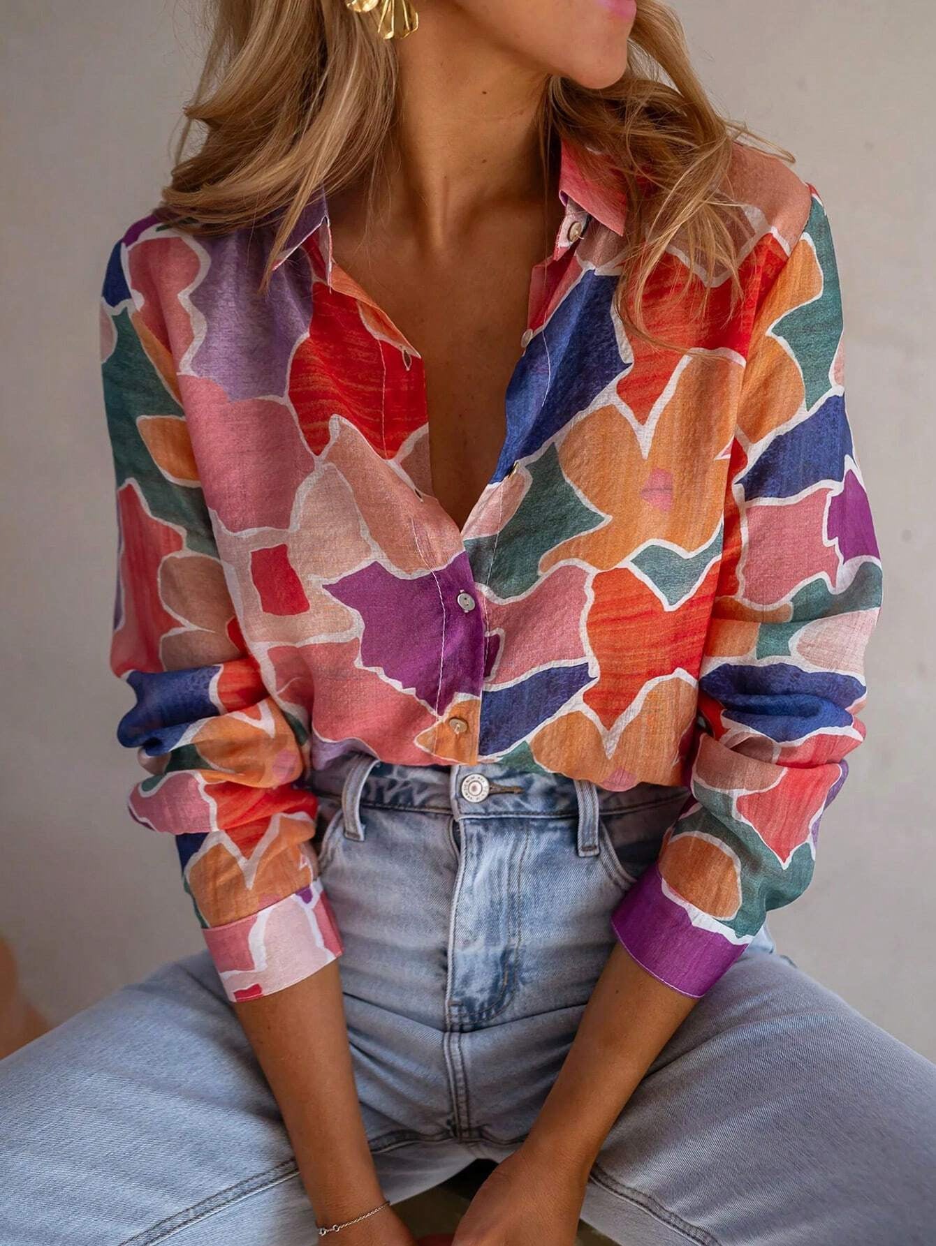 Women's Fashion Casual All-match Short-sleeved Shirt
