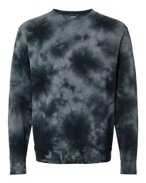 Custom Mascot | Area Code Varsity Outline Embroidered Tie-Dyed Sweatshirt