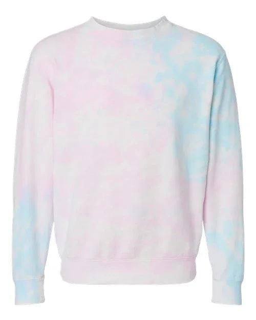 Custom Mascot | Area Code Varsity Outline Embroidered Tie-Dyed Sweatshirt