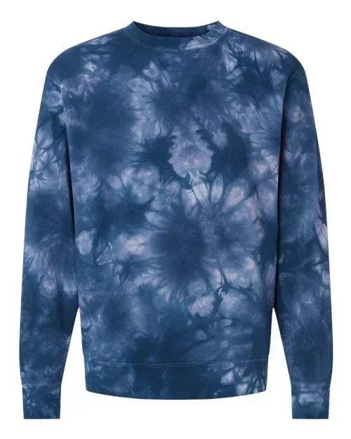 Custom Mascot | Area Code Varsity Outline Embroidered Tie-Dyed Sweatshirt