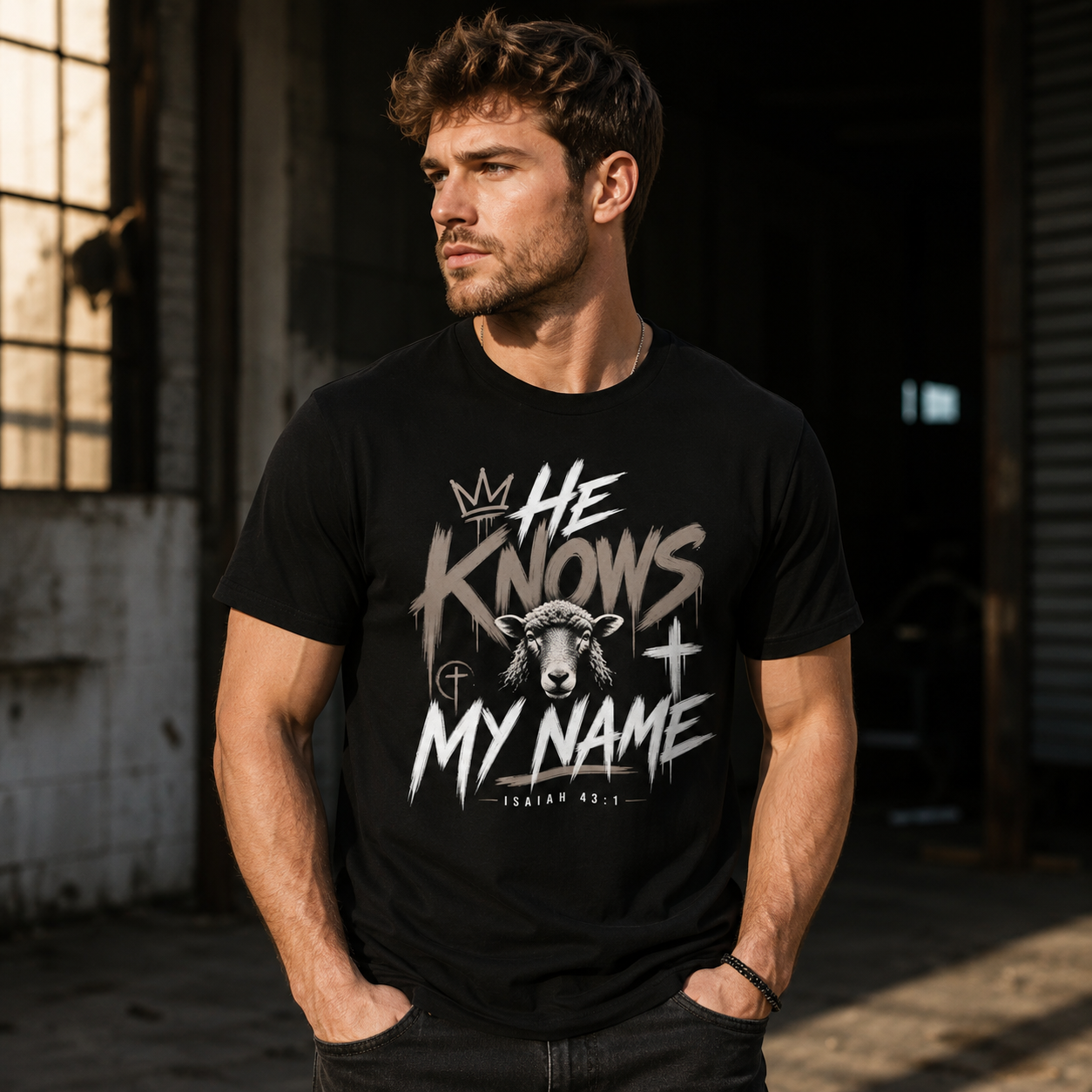 He Knows My Name Tee — Isaiah 43:1 | SEEN Movement Faith Apparel