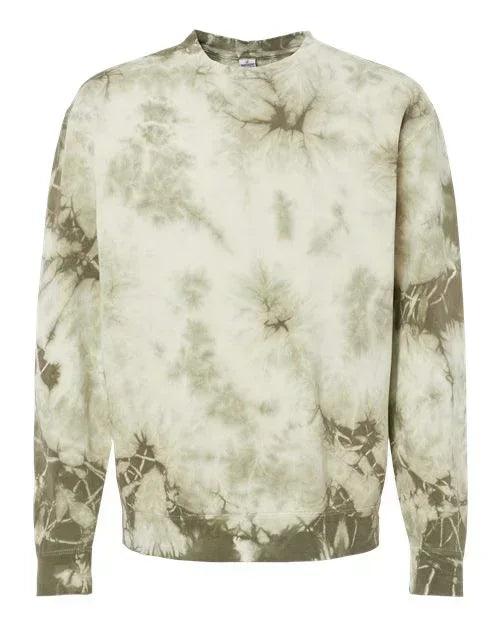 Custom Mascot | Area Code Varsity Outline Embroidered Tie-Dyed Sweatshirt