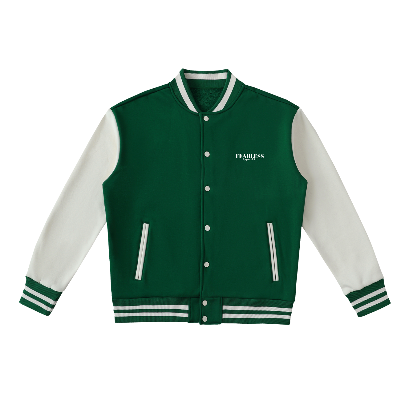 Fearless Apparel Line Two-Tone Fleeced Varsity Jacket Own the Streets. Fear Nothing