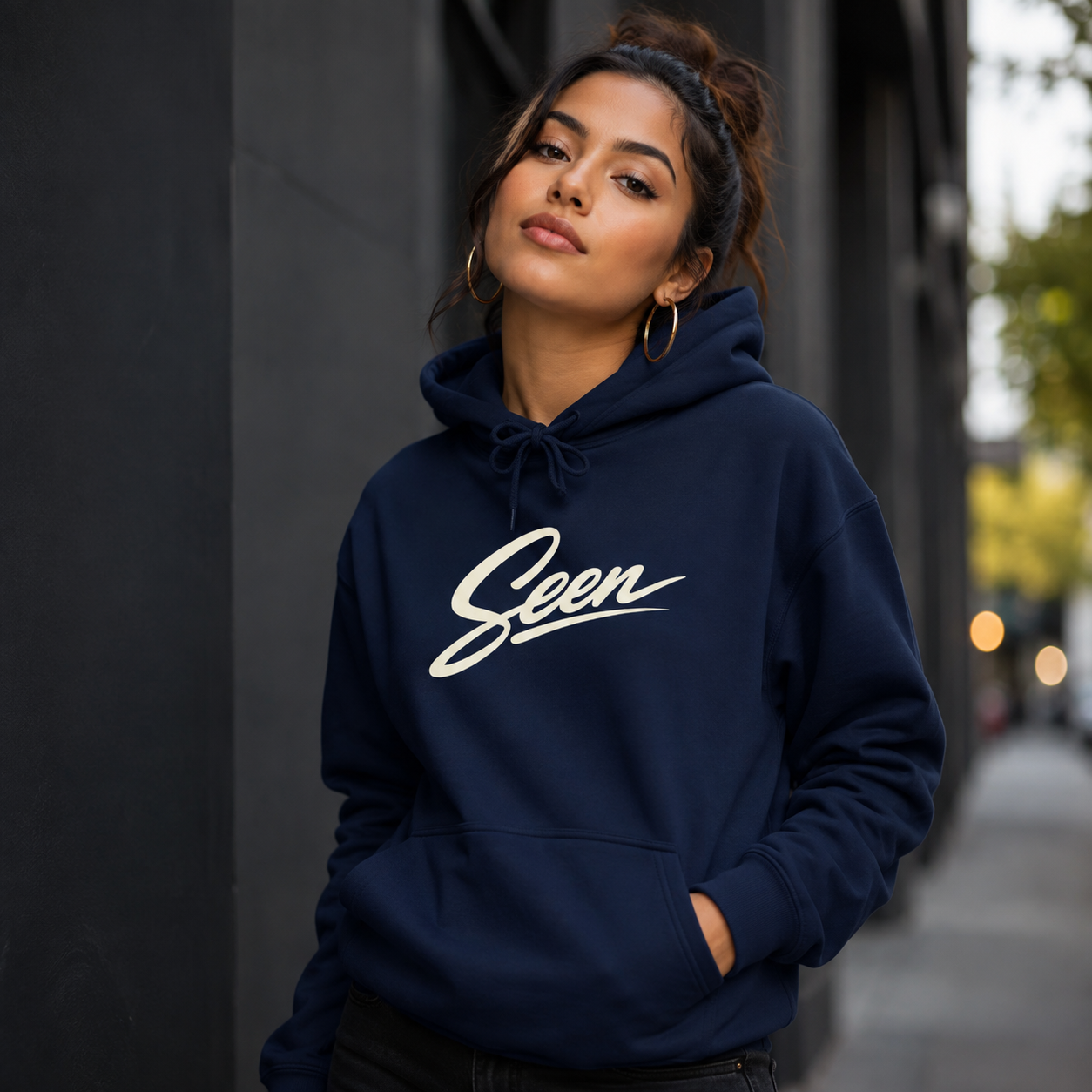 Seen Script Hoodie | Vintage Script Logo Pullover