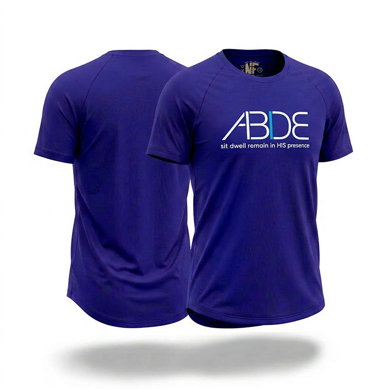 ABIDE (Sit - Dwell - Remain) - Blue Bamboo Tee