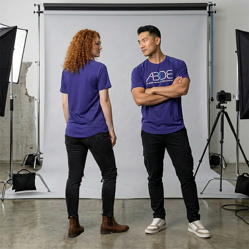 ABIDE (Sit - Dwell - Remain) - Blue Bamboo Tee