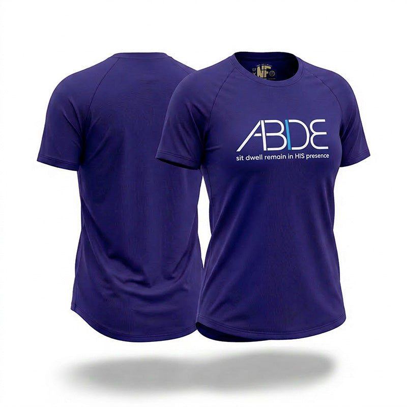 ABIDE (Sit - Dwell - Remain) - Blue Bamboo Tee