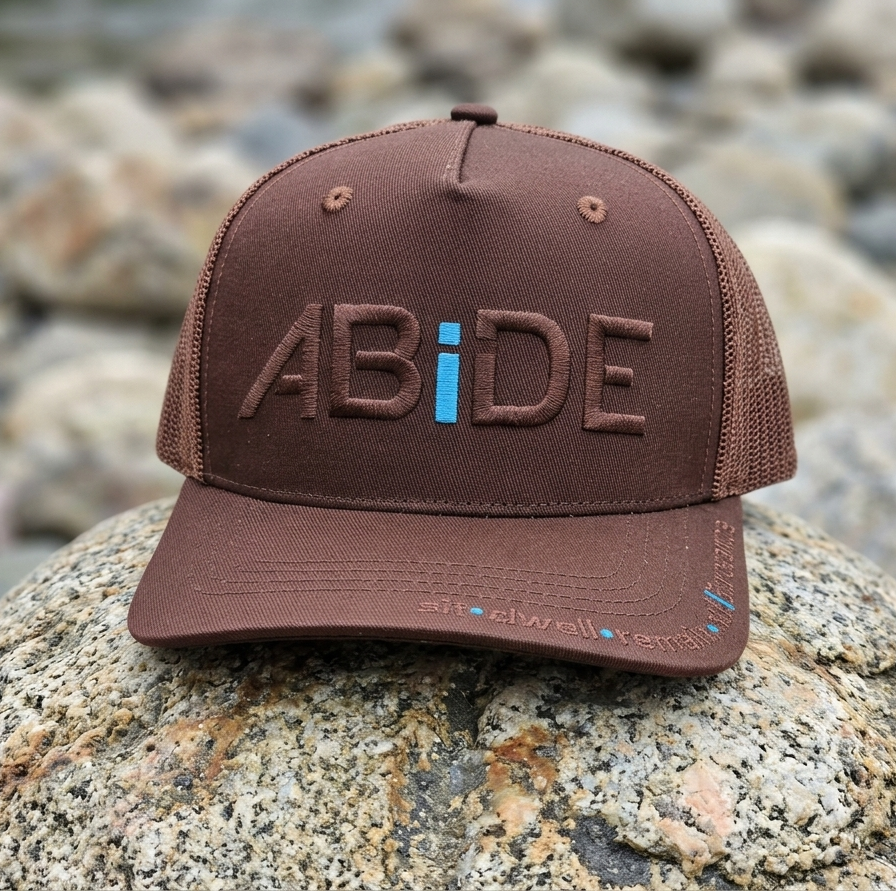 ABiDE (Sit - Dwell - Remain) - Brown on Brown - Trucker Hat