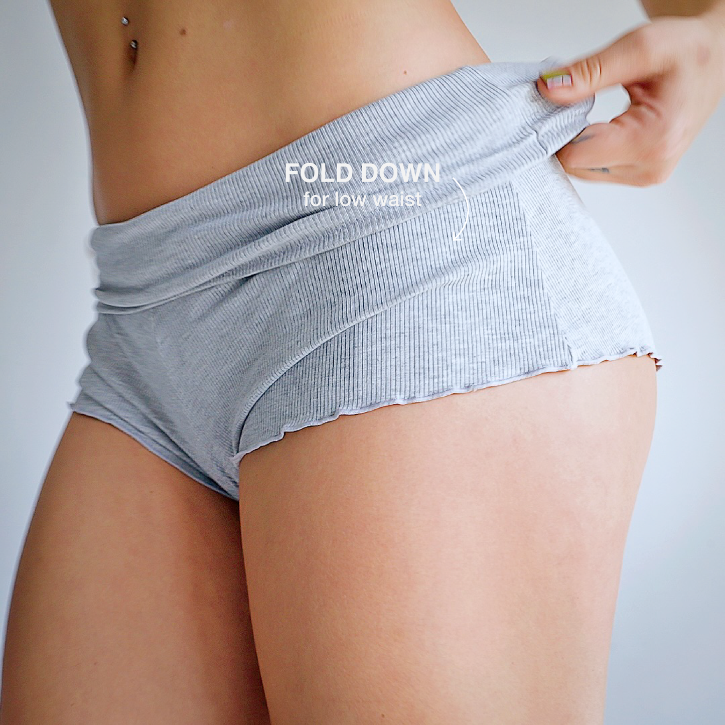 90s Boyshort - Cloud Set Grey