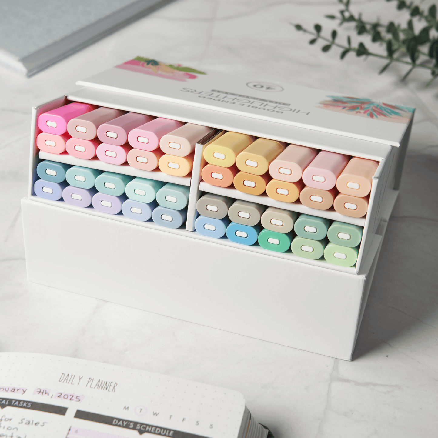 Bible Highlighters No Bleed, Dual Tip Full Package (40 Units)