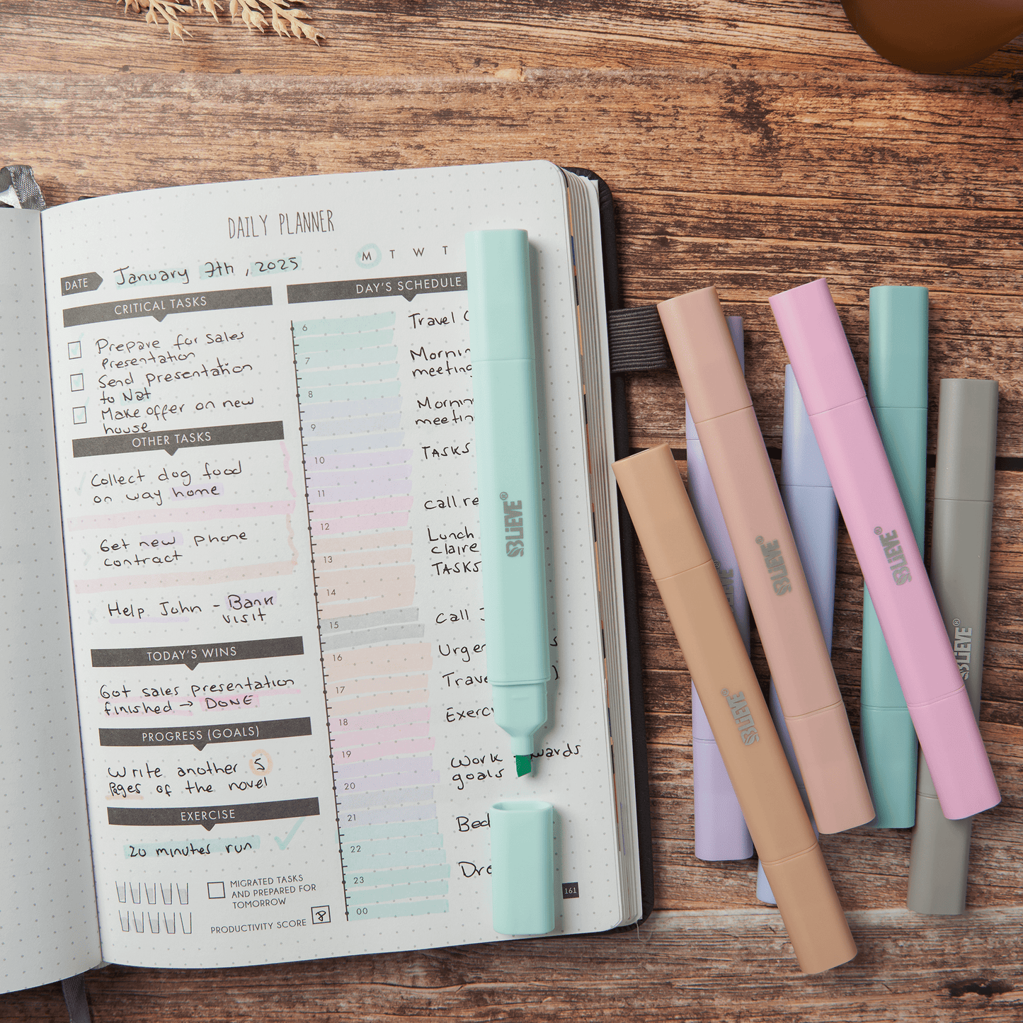 Bible Highlighters No Bleed, Dual Tip (Pastel)
