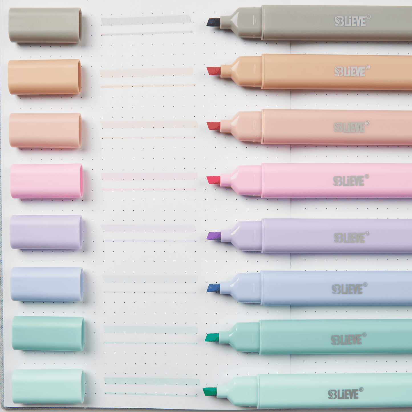 Bible Highlighters No Bleed, Dual Tip (Pastel)