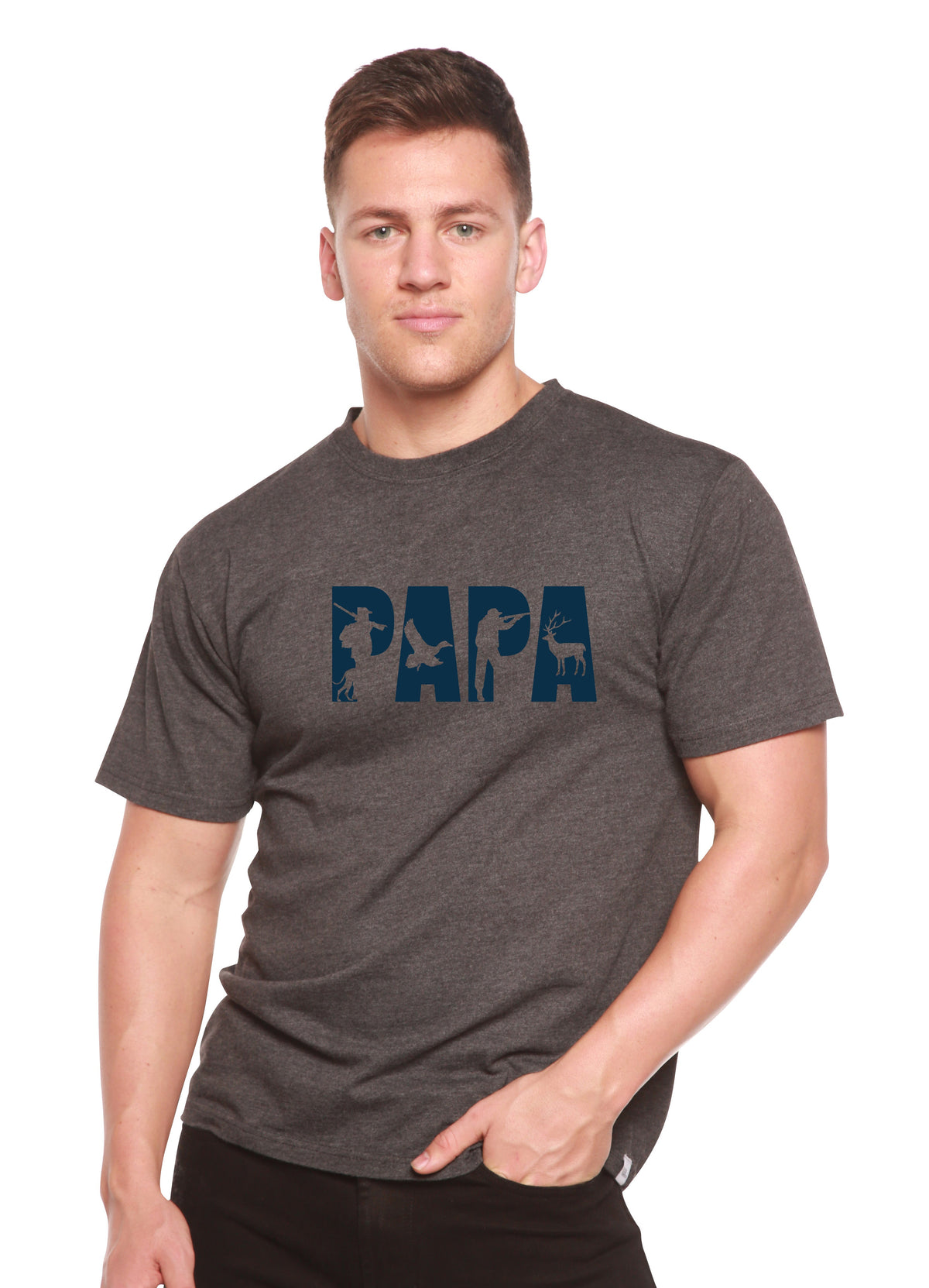 PAPA Men's Bamboo Viscose/Organic Cotton Short Sleeve Graphic T-Shirt