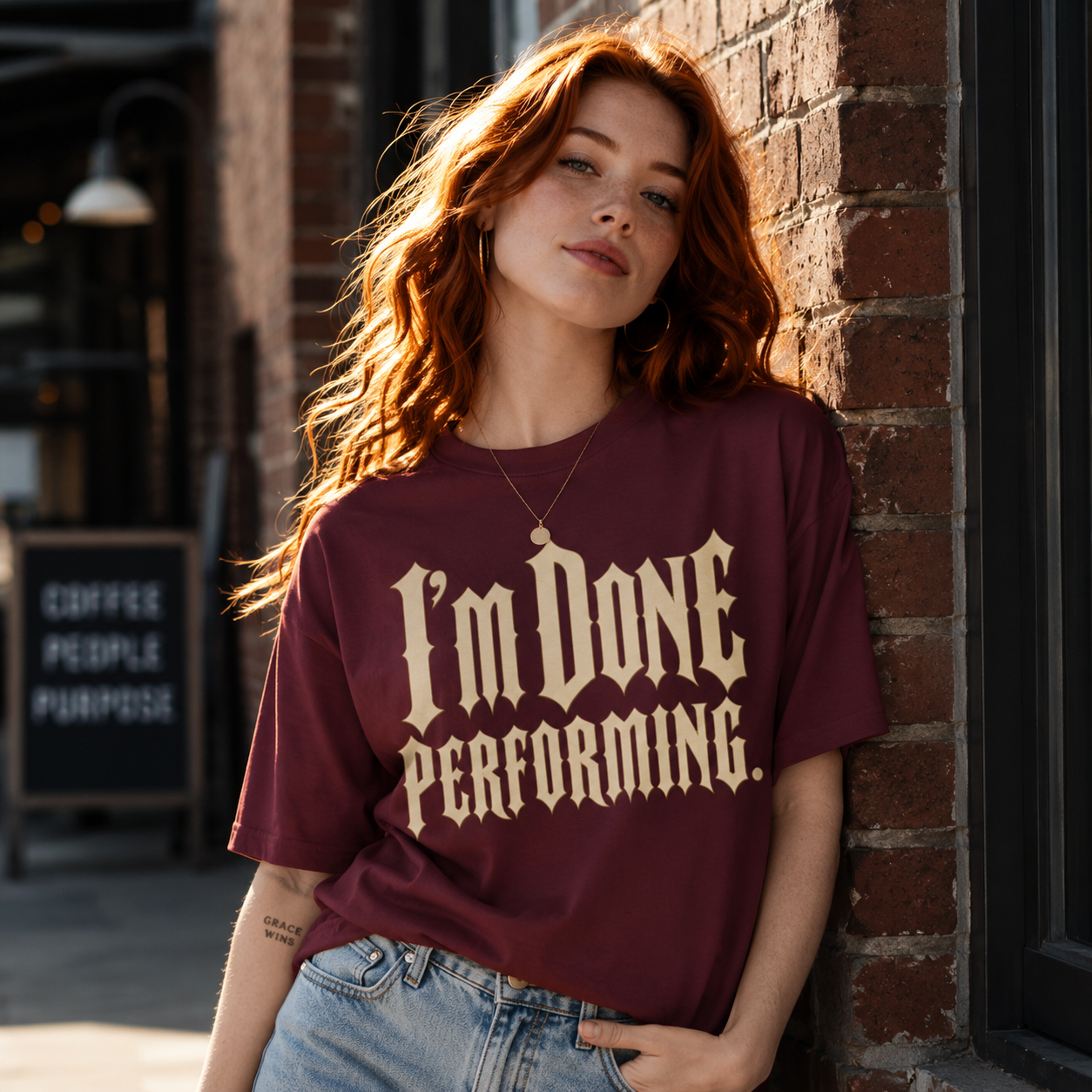 I'm Done Performing Tee — SEEN Movement