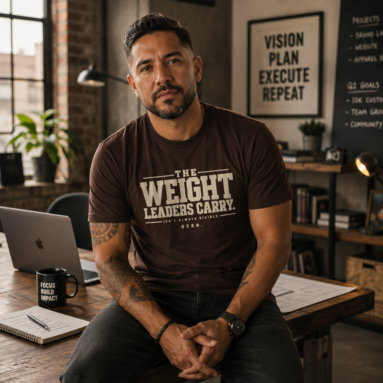 The Weight Leaders Carry Tee — SEEN Movement