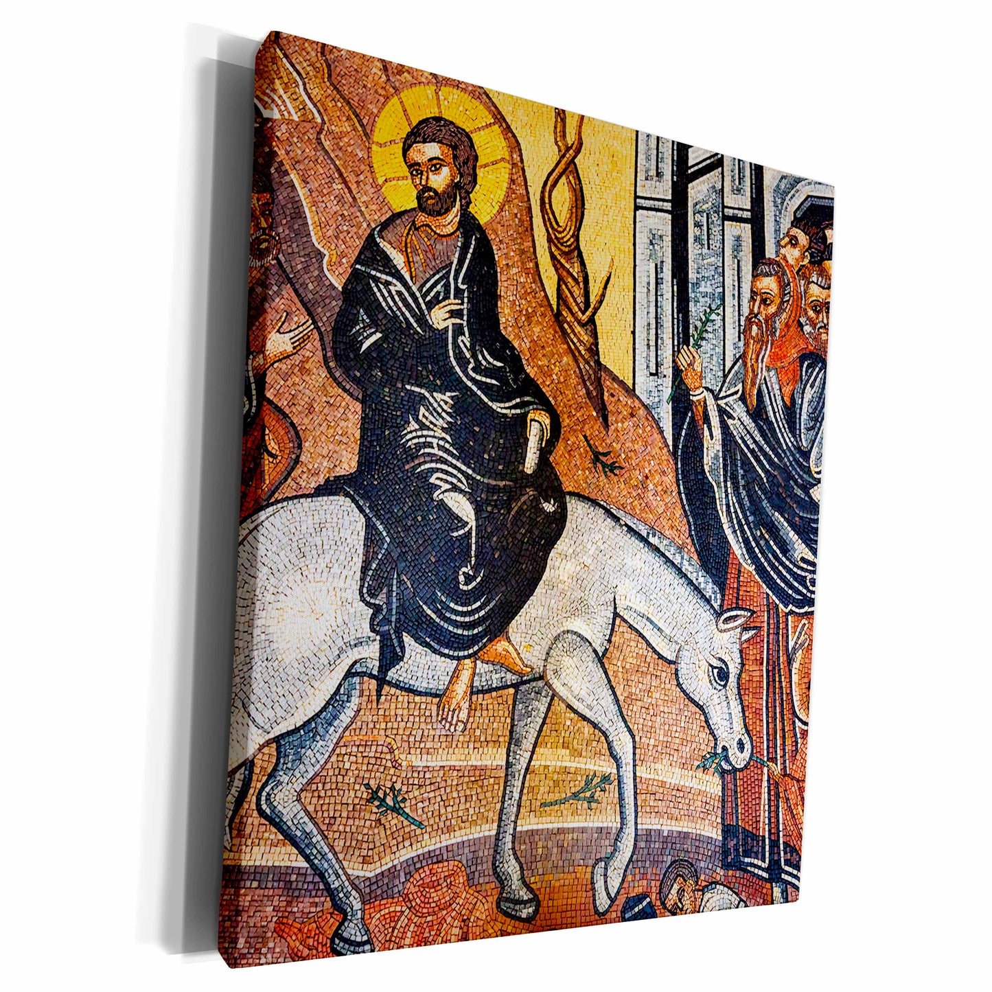 3dRose Jesus Christ Palm Sunday Mosaic Saint Georges Church,... - Museum Grade Canvas Wrap (cw_312790)