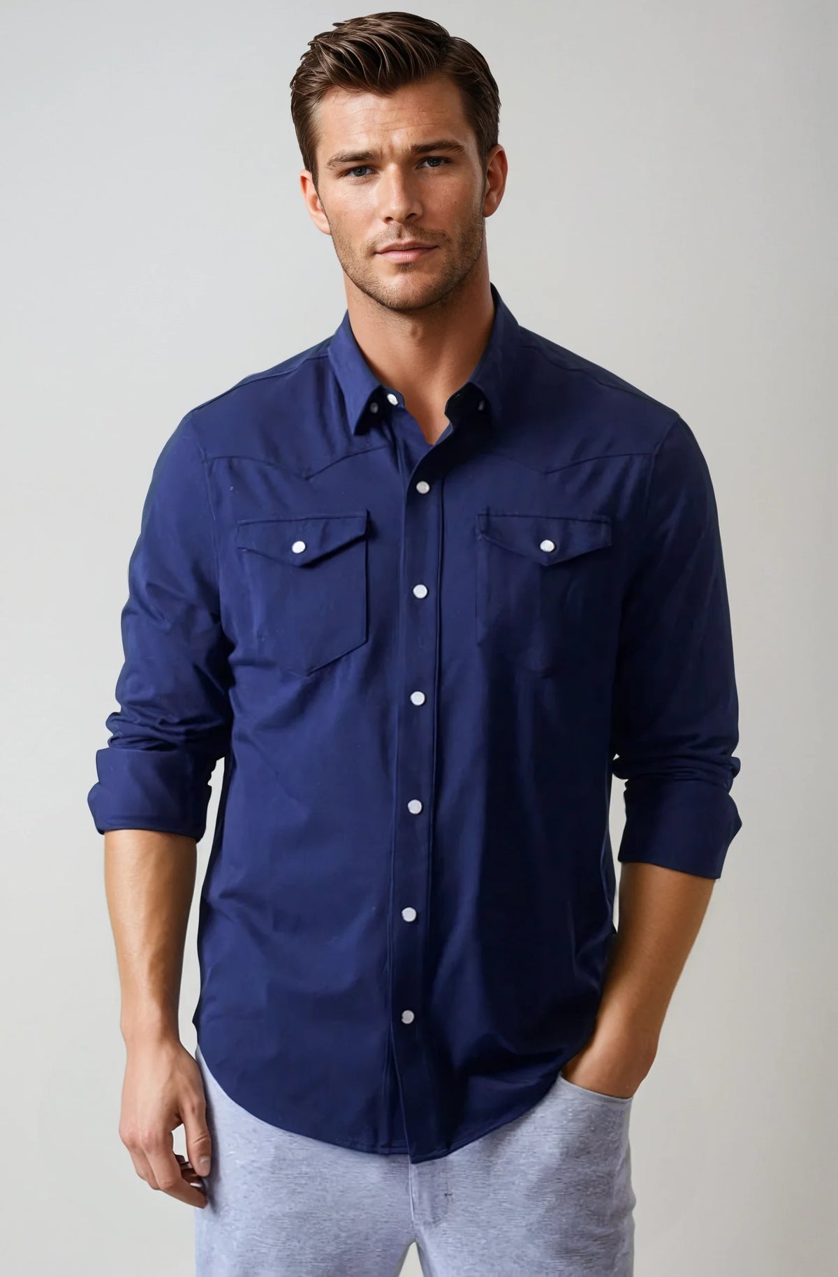 Buki’s Western Tech Shirt - Navy