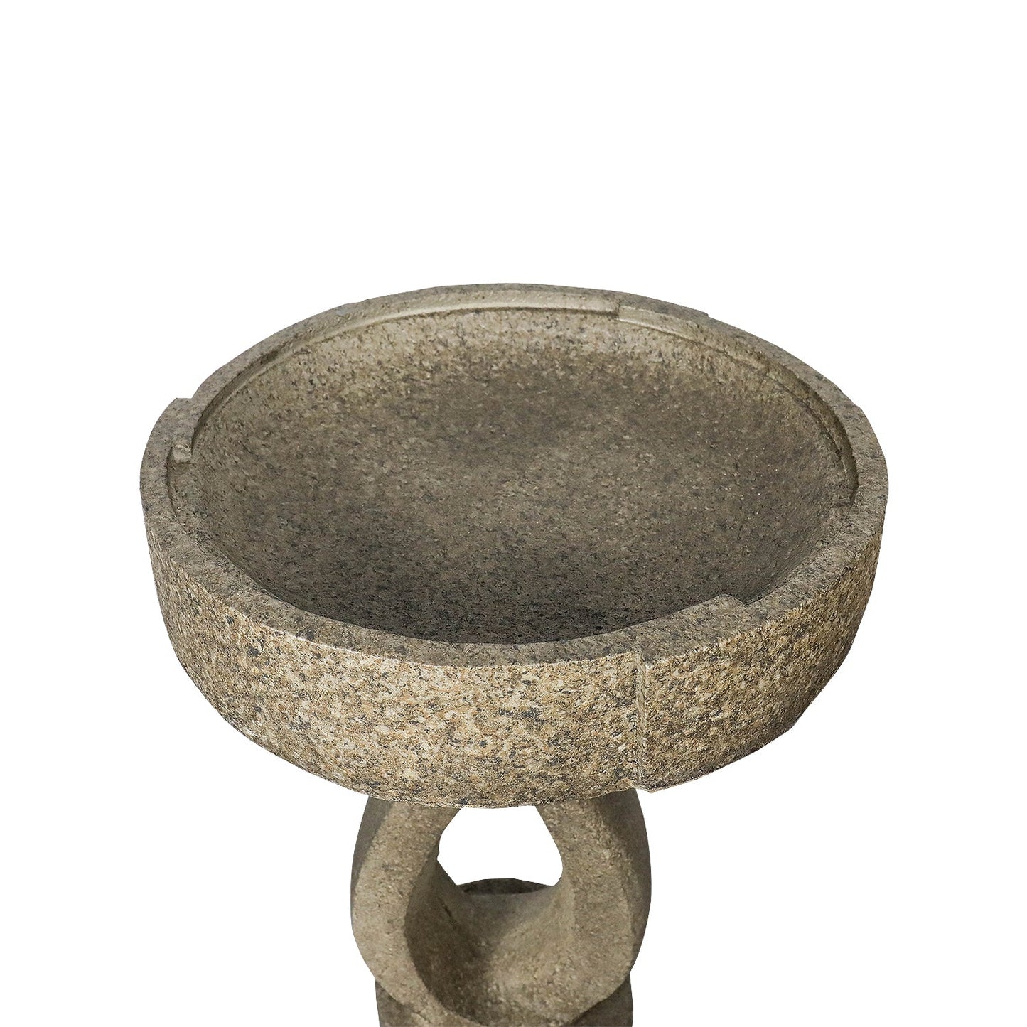 Concrete Contemporary Bird Bath Open Loop 22 Inch