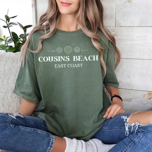 Comfort Colors Cousins Beach T-Shirt - Vintage Coastal Graphic Tee