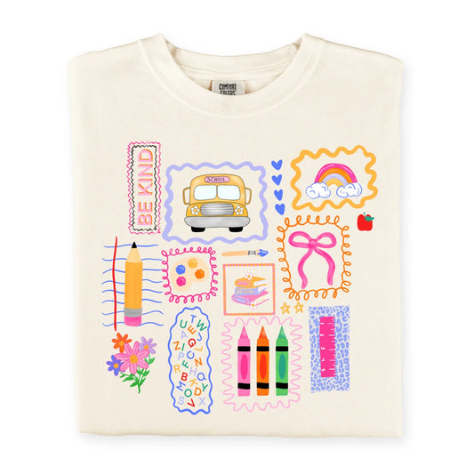 Comfort Colors "Preppy Teacher" Shirt – Back to School Pink Bow Tee