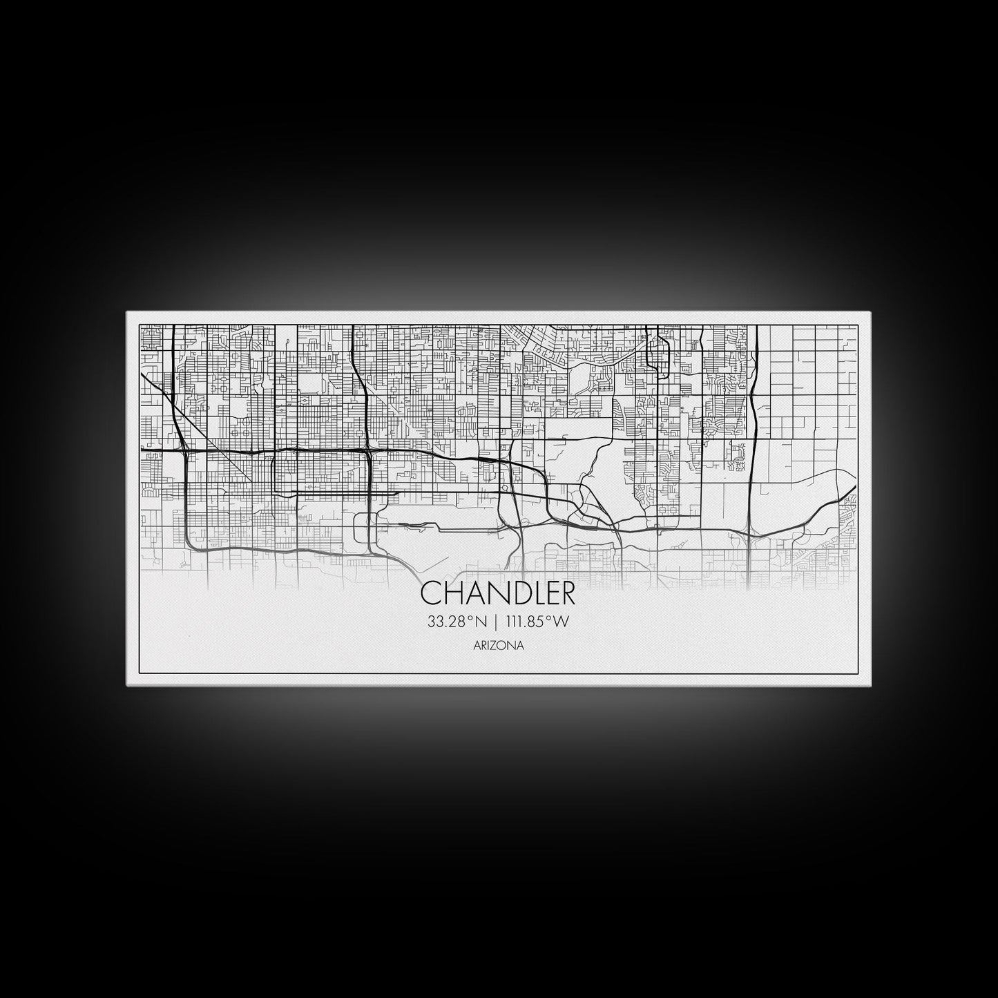 Chandler Street Map, Arizona Map, Map Print, Modern Art, Wall Art, Canvas Art, Office Décor, Prints Wall Art, Farmhouse Prints, Room Décor