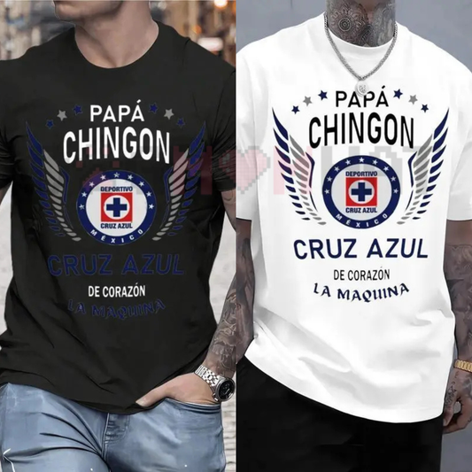 Cruz Azul "Papá Chingón" Graphic Tee – Premium Soccer Fan T-Shirt
