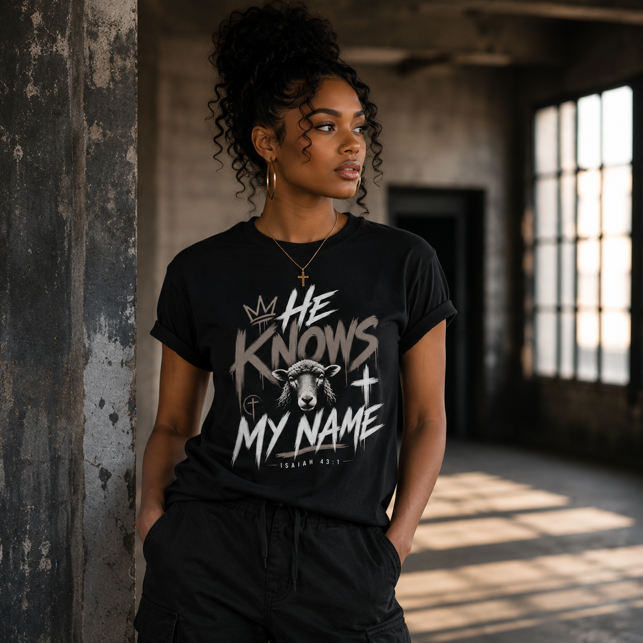 He Knows My Name Tee — Isaiah 43:1 | SEEN Movement Faith Apparel