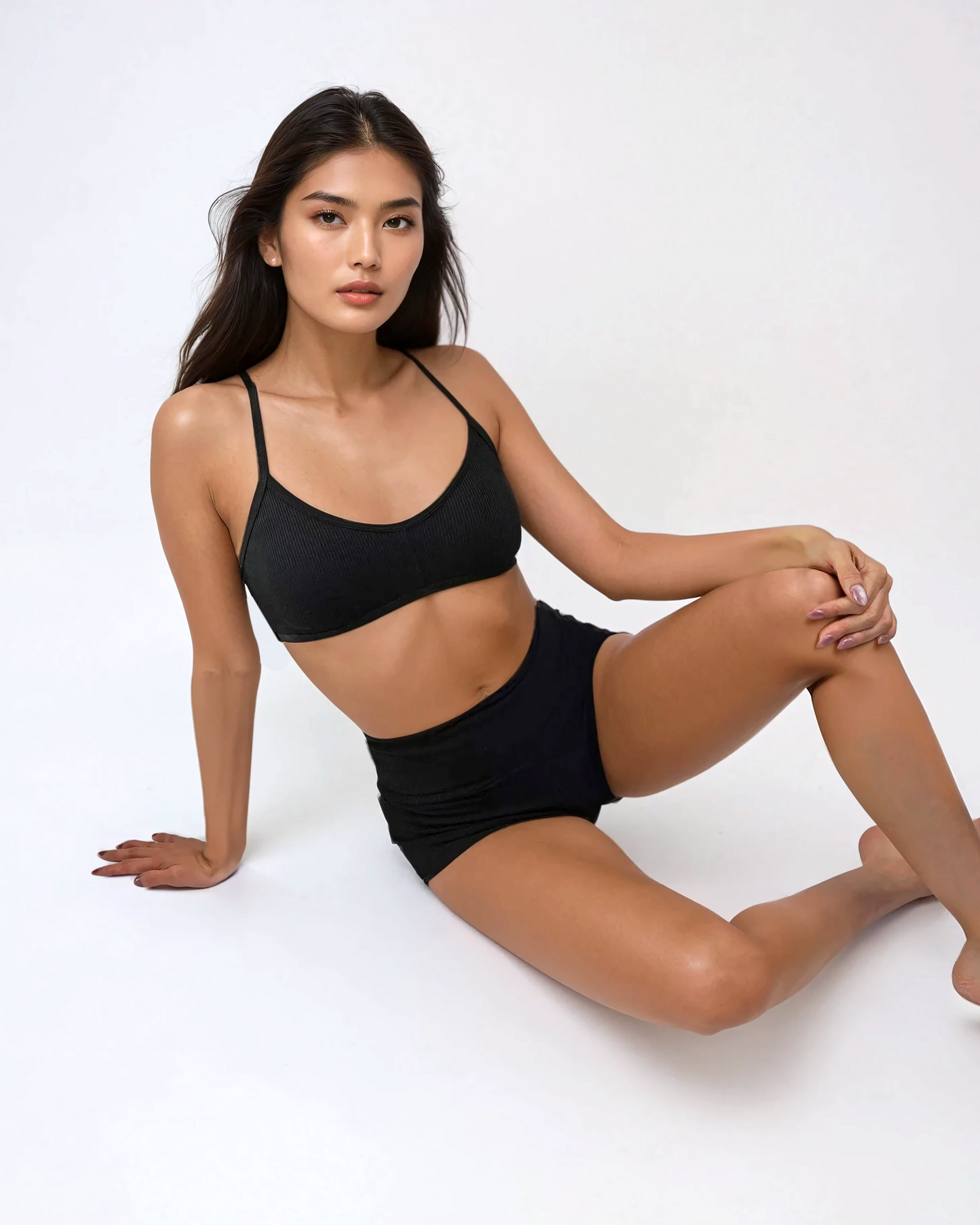 90s Boyshort - Cloud Set Black