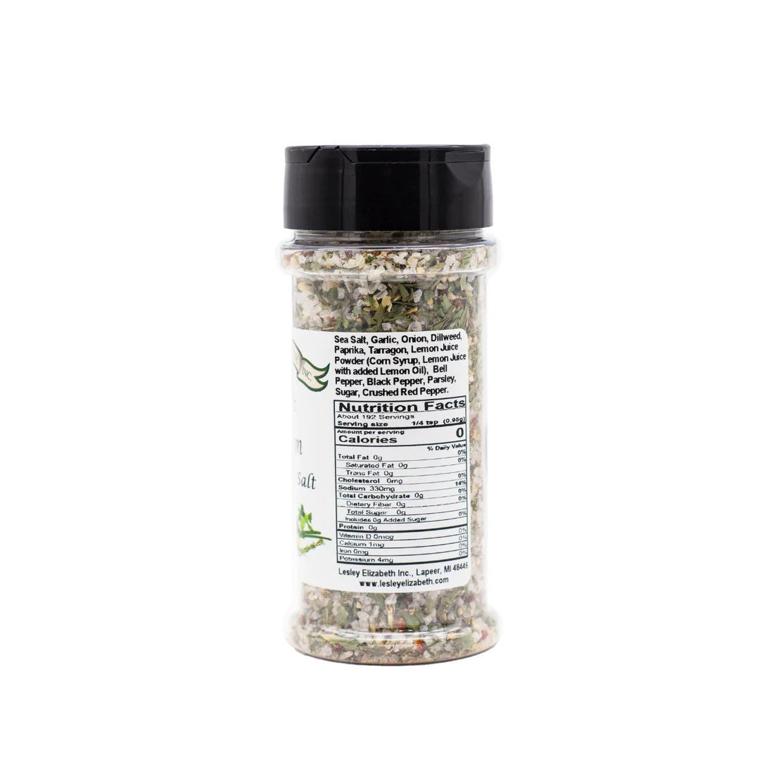 Lesley Elizabeth Dill & Tarragon Seasoned Sea Salt, PET (250mL)