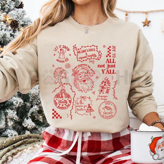 Doodle Christmas Liberal Values Sweatshirt