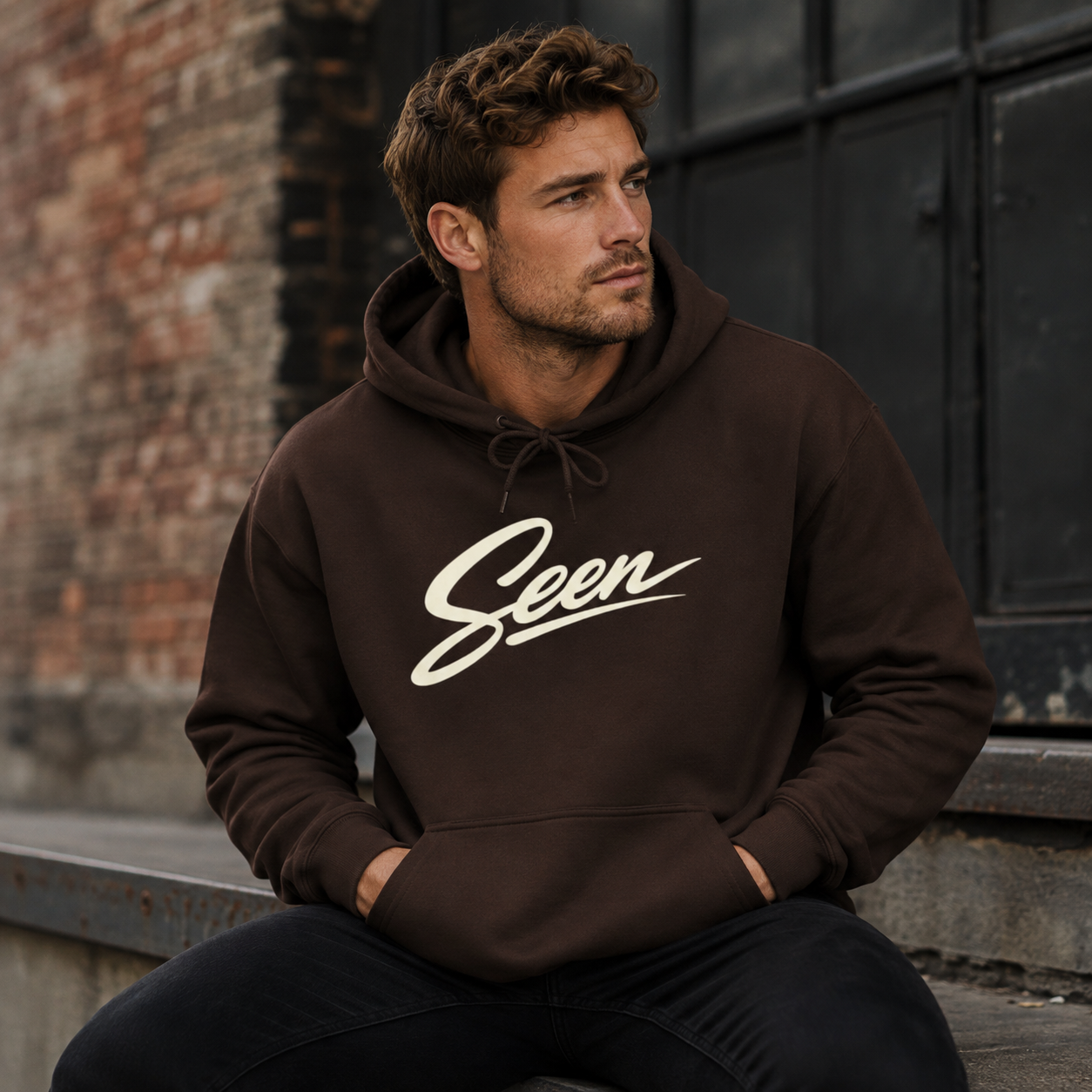 Seen Script Hoodie | Vintage Script Logo Pullover