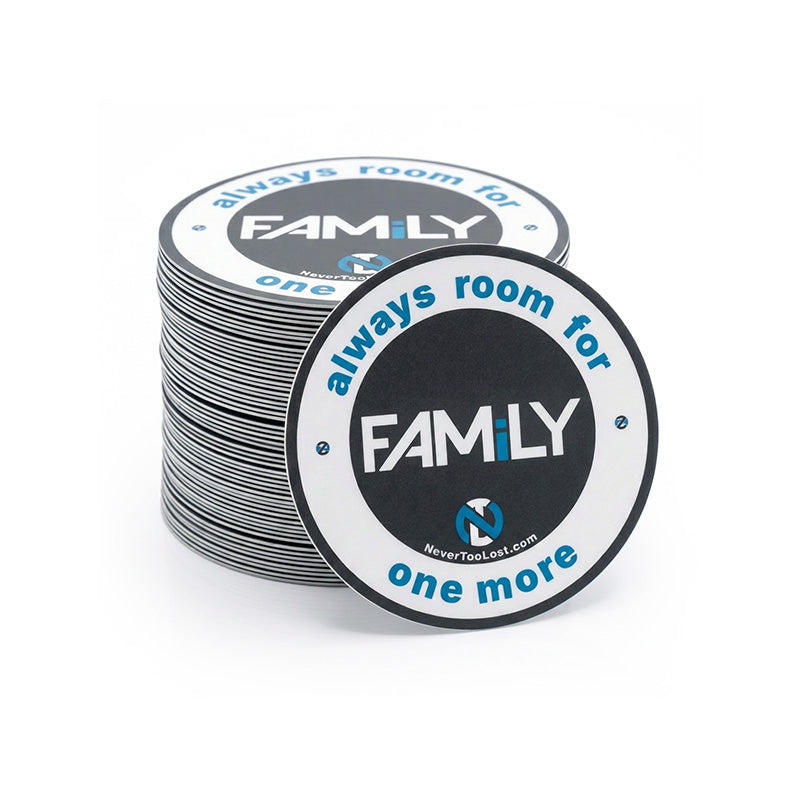 FAMiLY Circular Vinyl Sticker – Always Room For One More