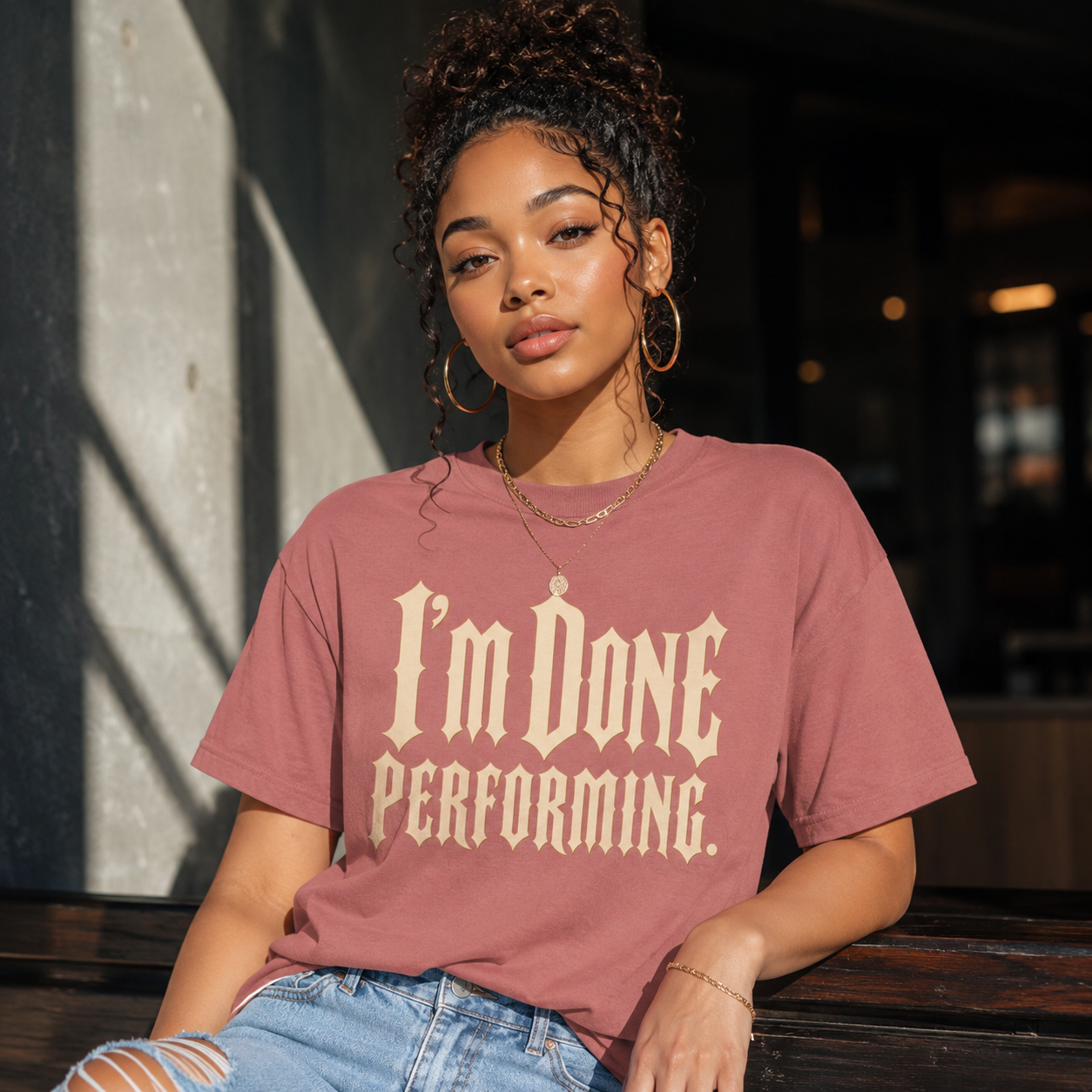 I'm Done Performing Tee — SEEN Movement