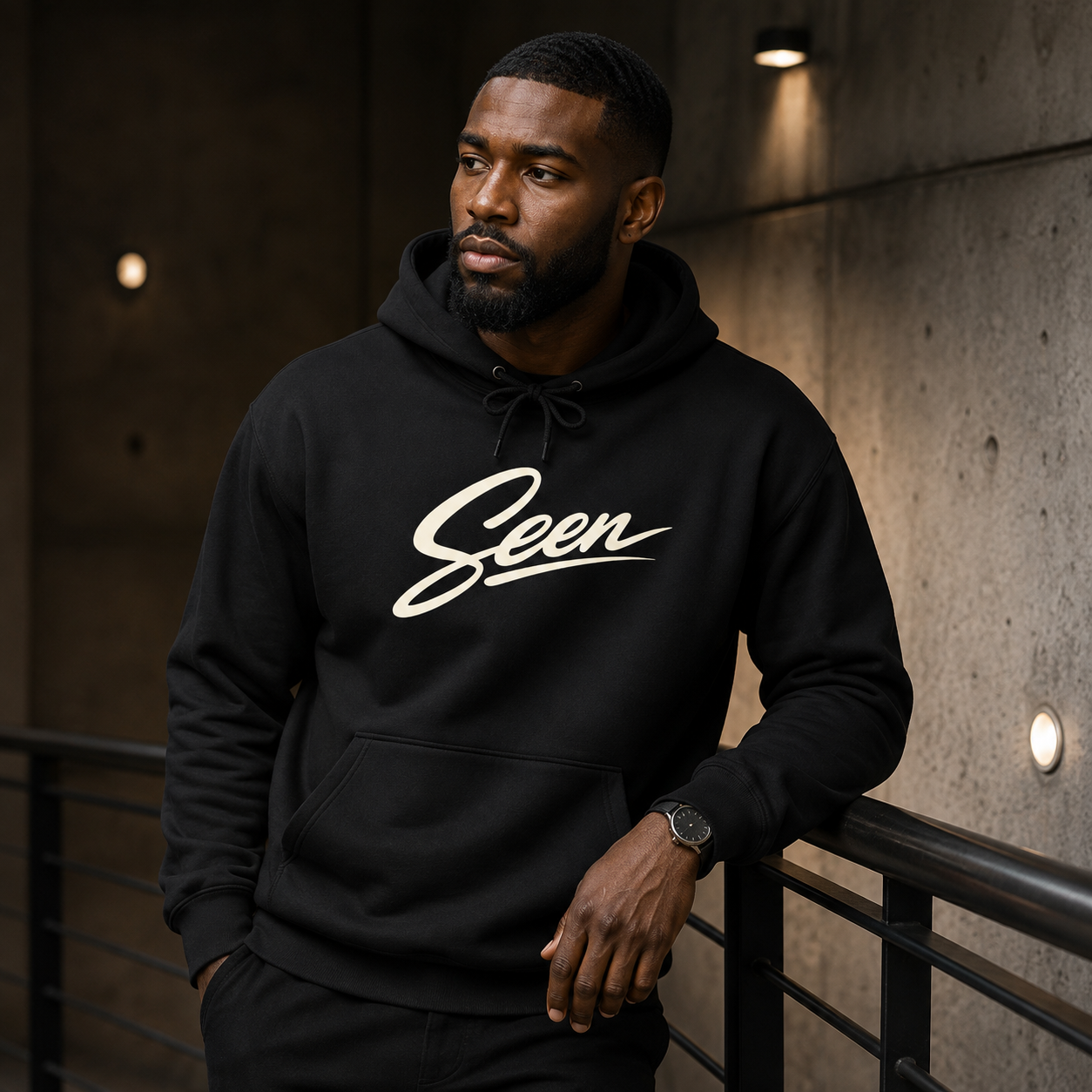 Seen Script Hoodie | Vintage Script Logo Pullover
