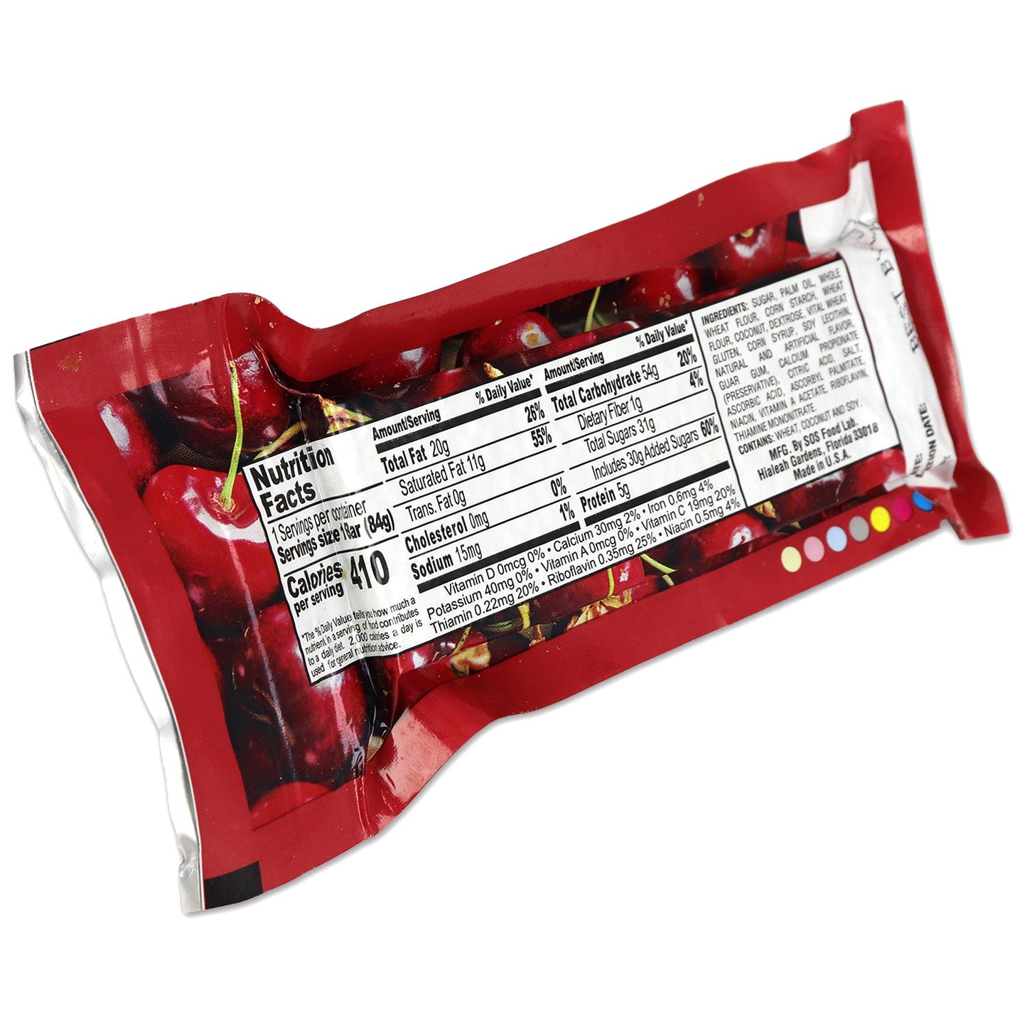 Millennium Cherry Energy Bars (400 Cal) - 5-Year Shelf Life, 6-Pack