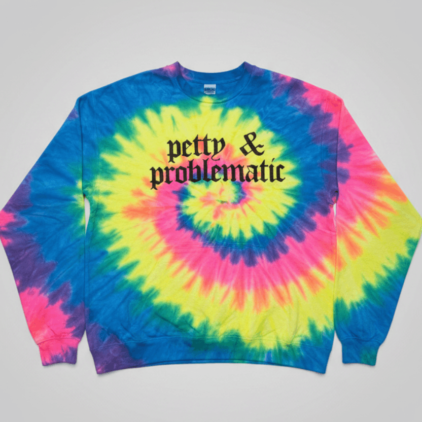 Custom Cloister Black Tie Dye Embroidered Shirt | Personalized Alternative Embroidery