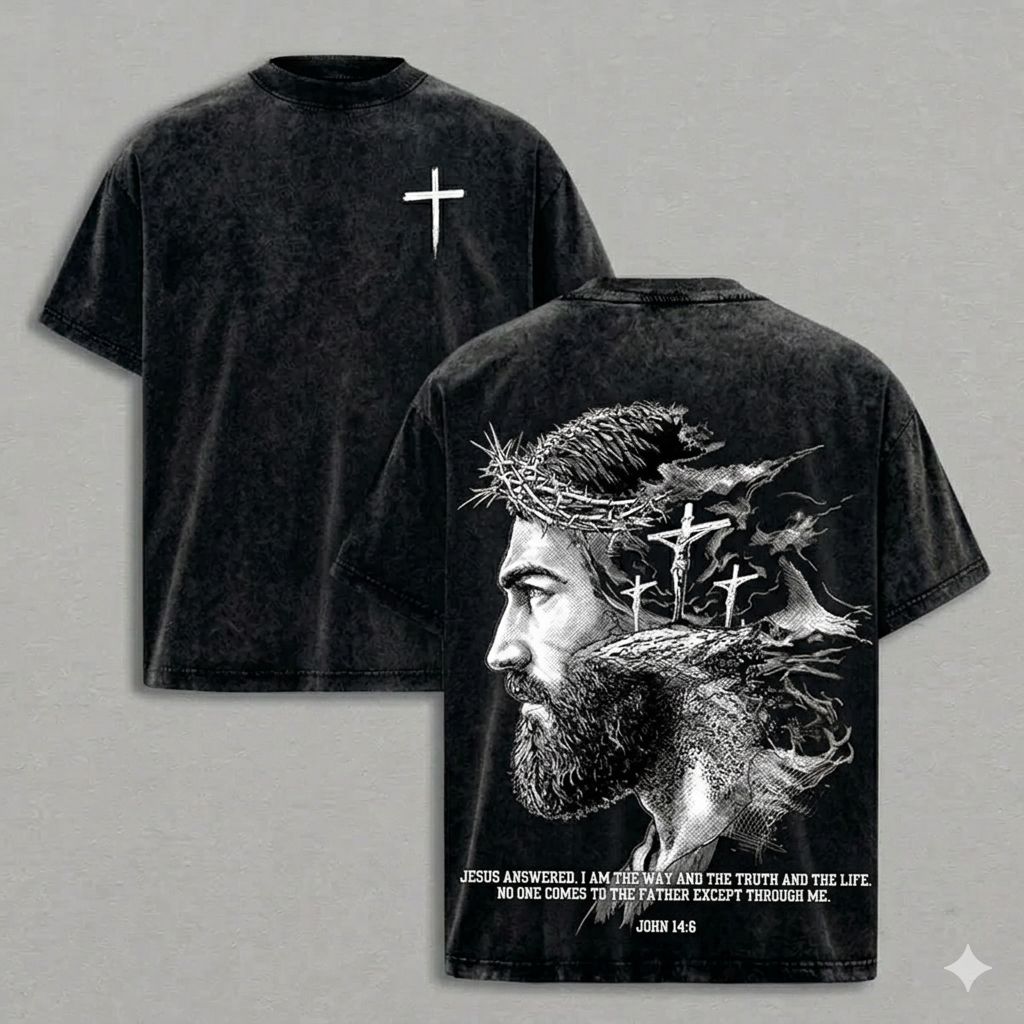 Jesus Christ John 14:6 Bible Verse T-Shirt