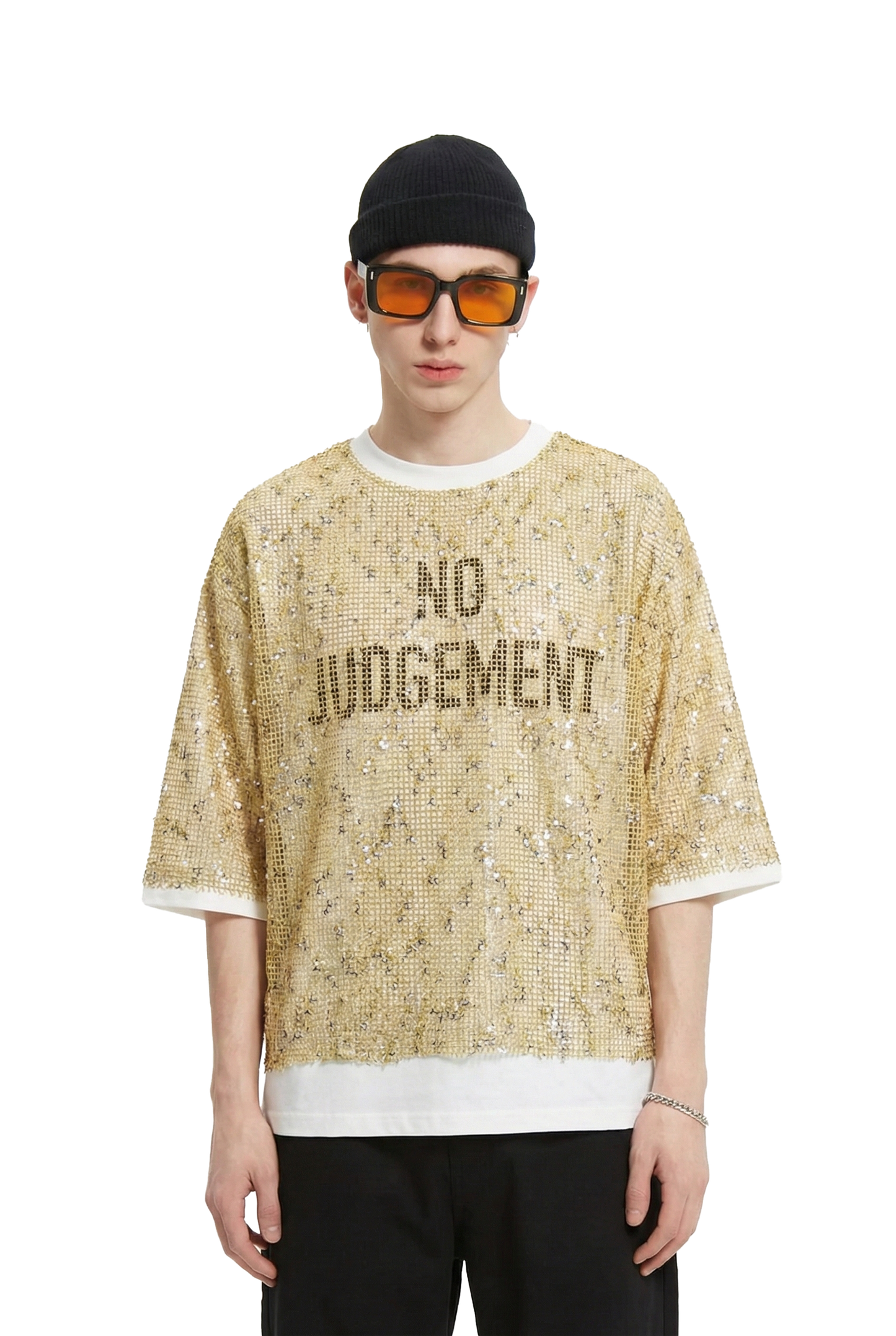 Petal S/N Jersey 3/4 Sleeve Crop Top Tee
