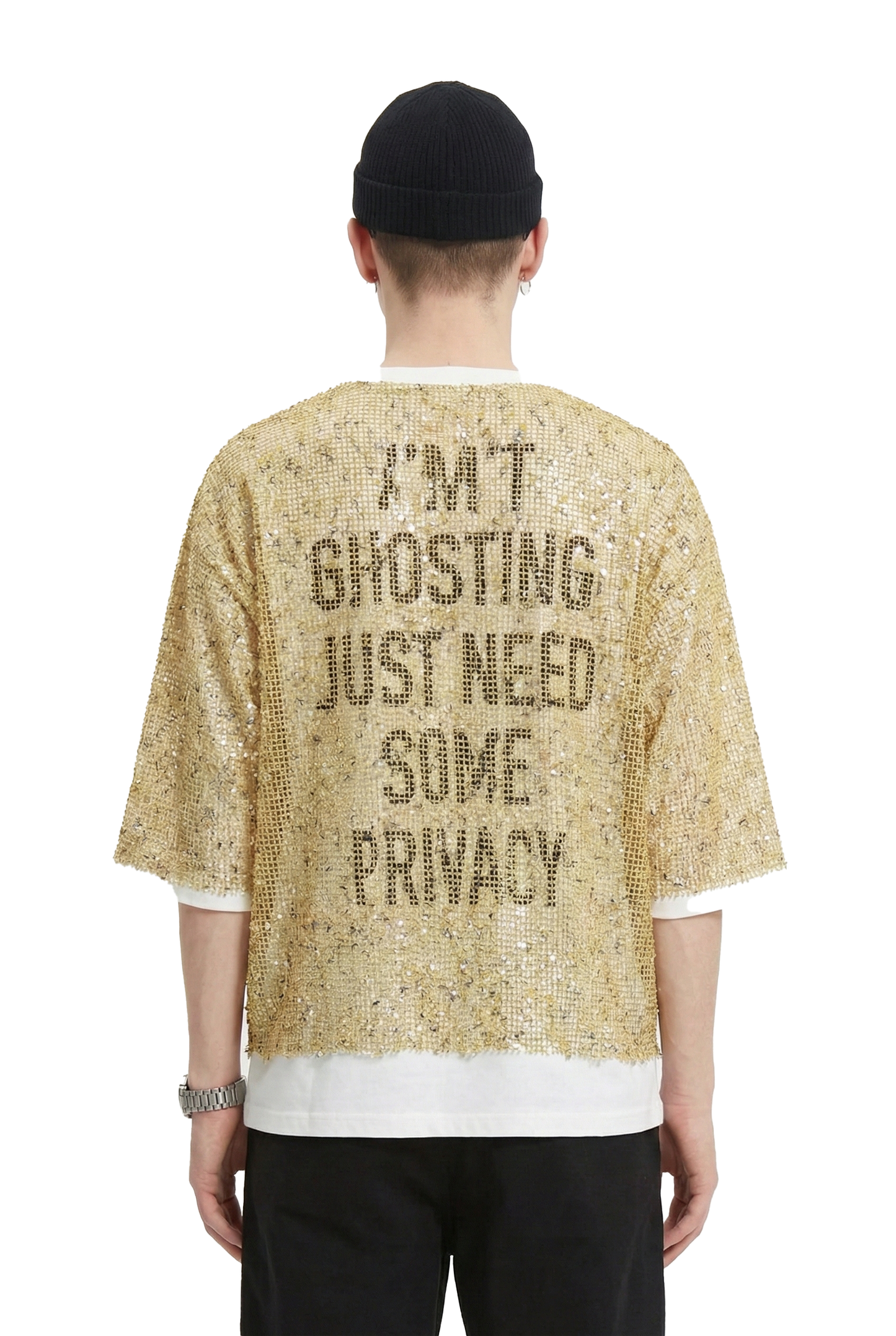 Petal S/N Jersey 3/4 Sleeve Crop Top Tee