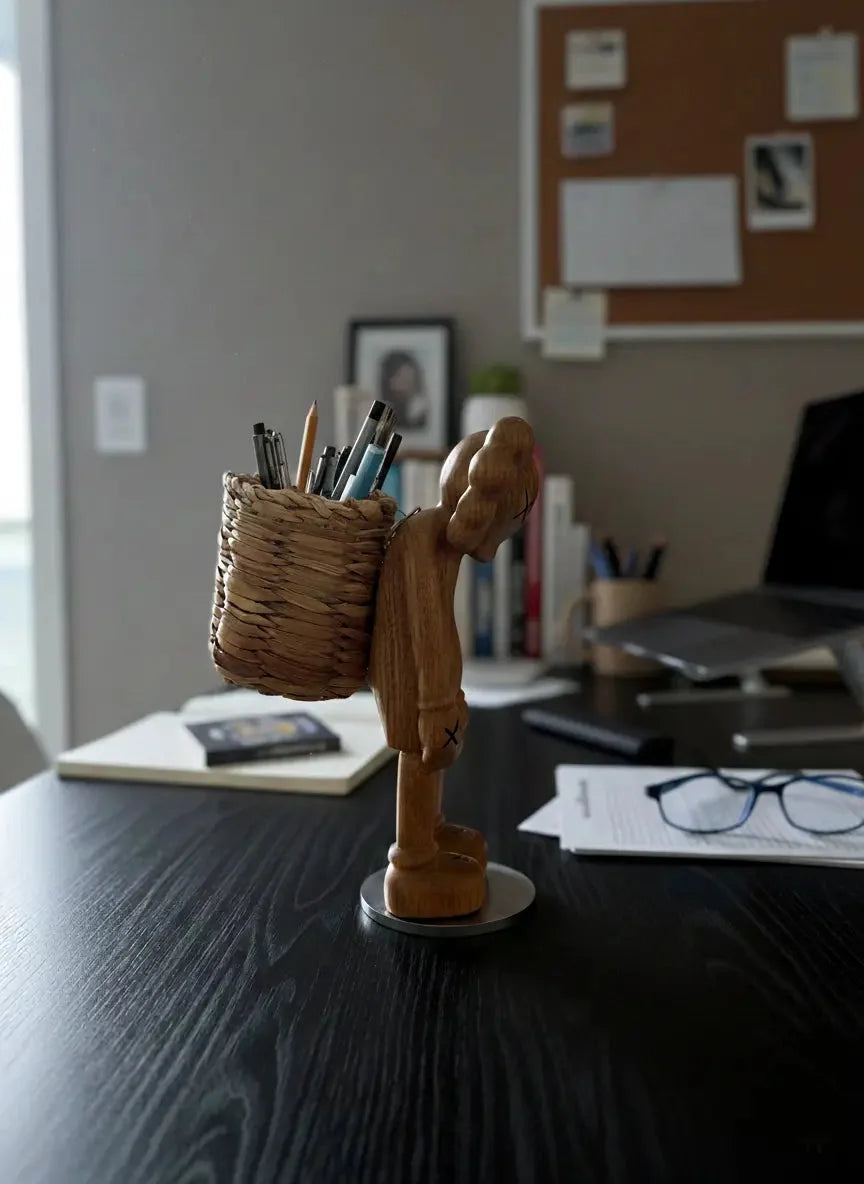 8" Pen Holder Figure Desk Organizer