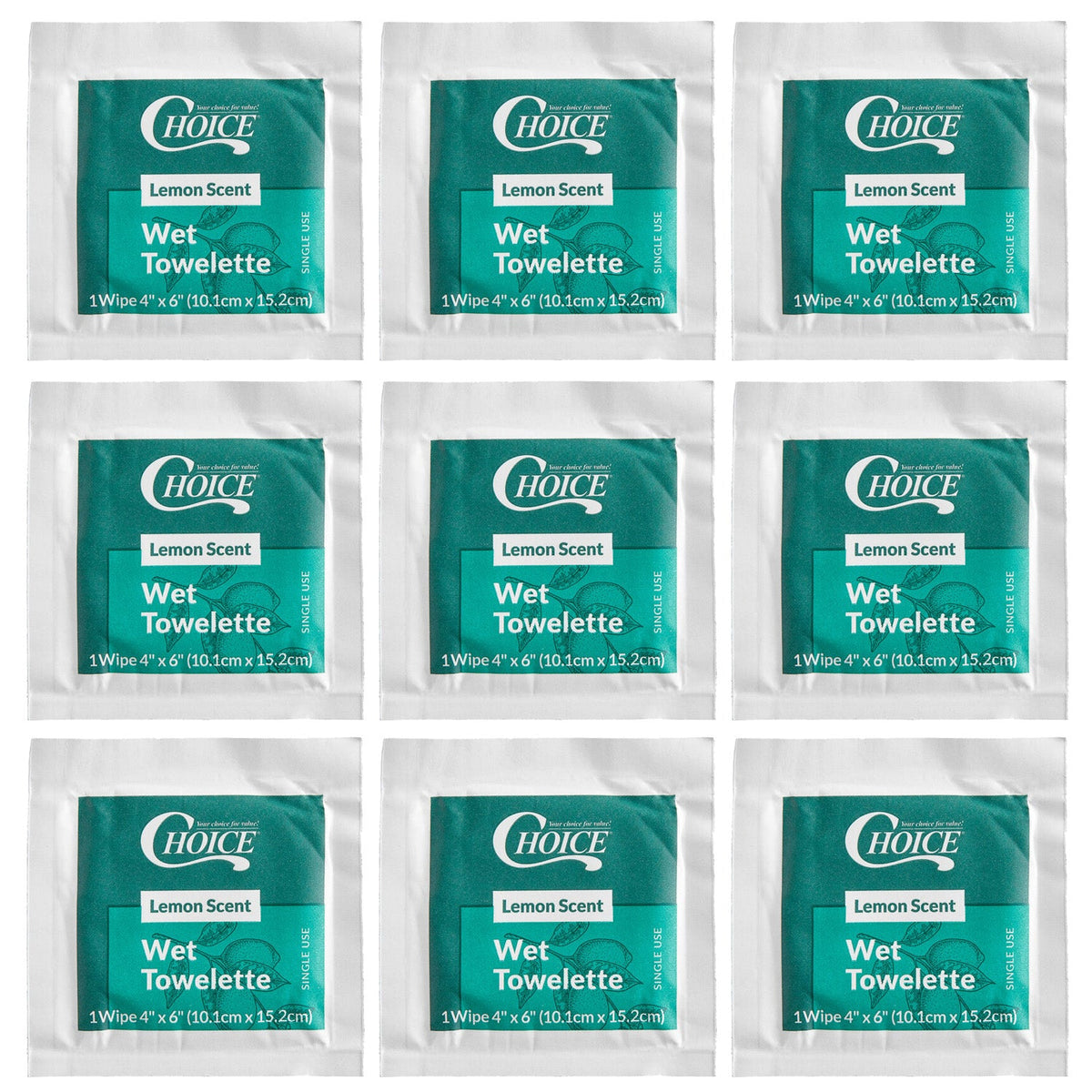 Wet Naps (Moist Towelettes), Pack of 9