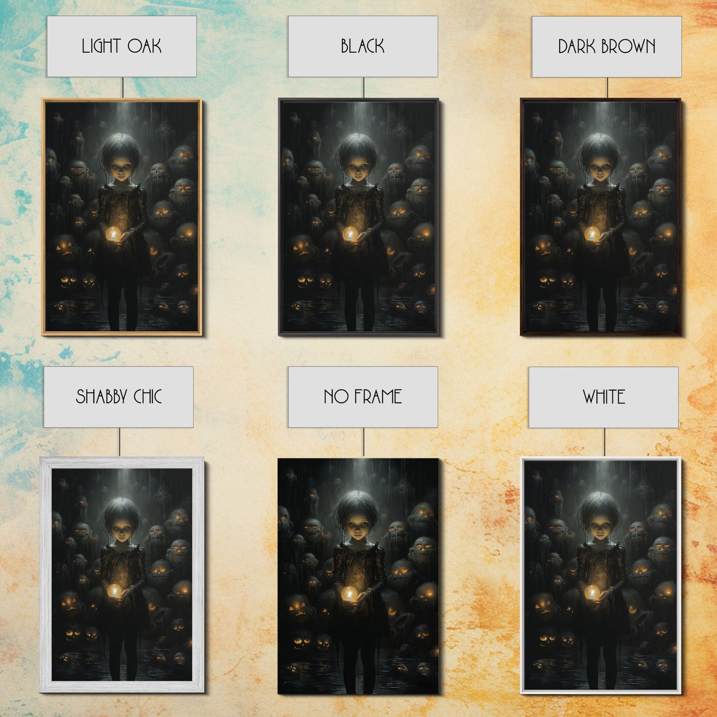 Dark Fantasy Art, Spooky Decor, Goth Decor, Canvas Print, Wall Art, Vertical Print, Dark Wall Art, Video Game Art, Gaming Wall Decor