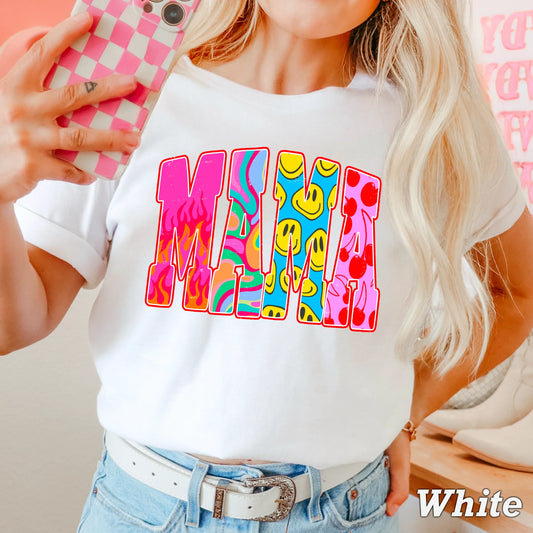 Color Block ‘MAMA’ Graphic Tee