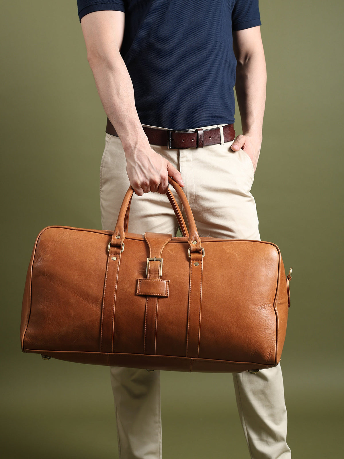 Port Blair Leather Duffle Travel Bag