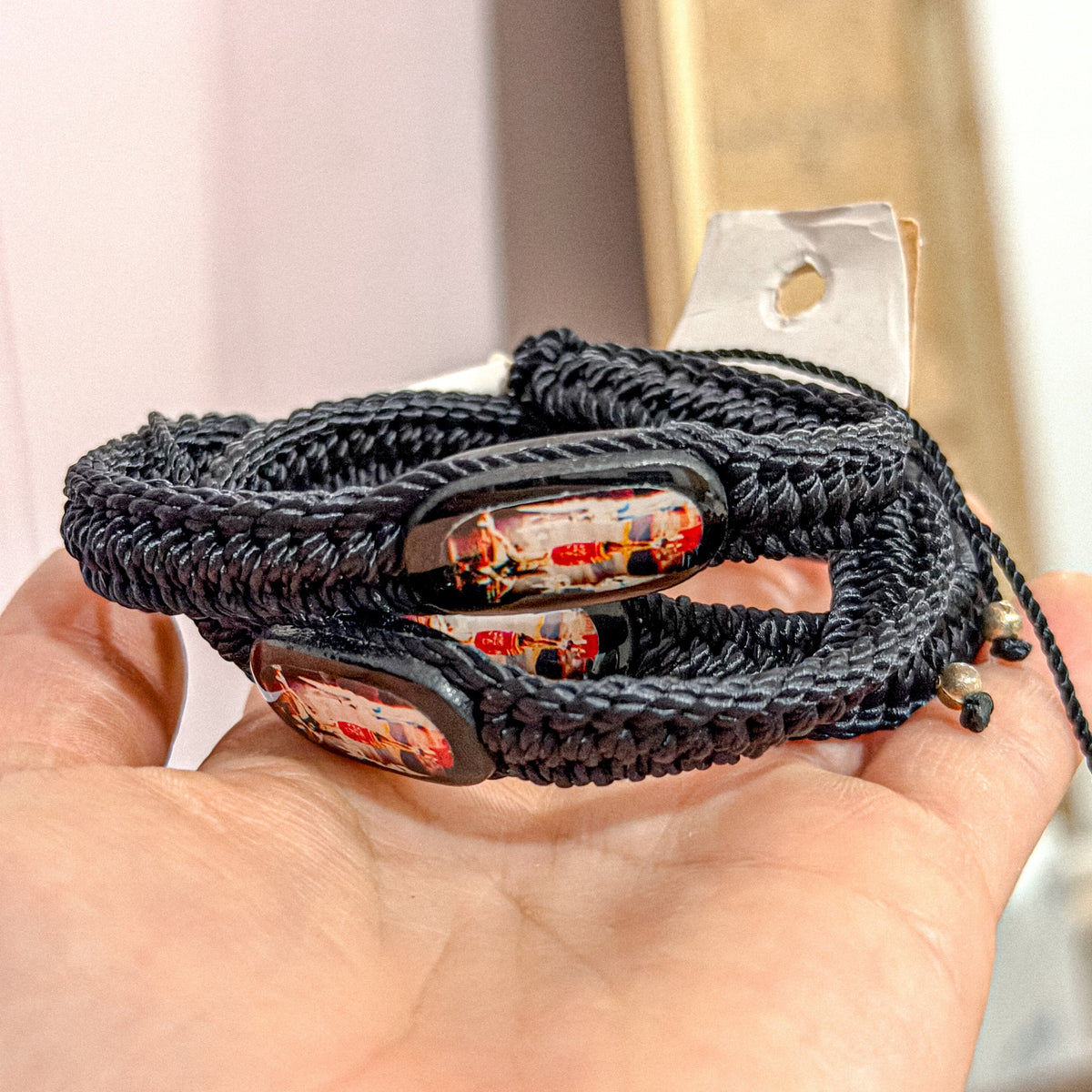 Black Jesus Christ Adjustable Bracelet