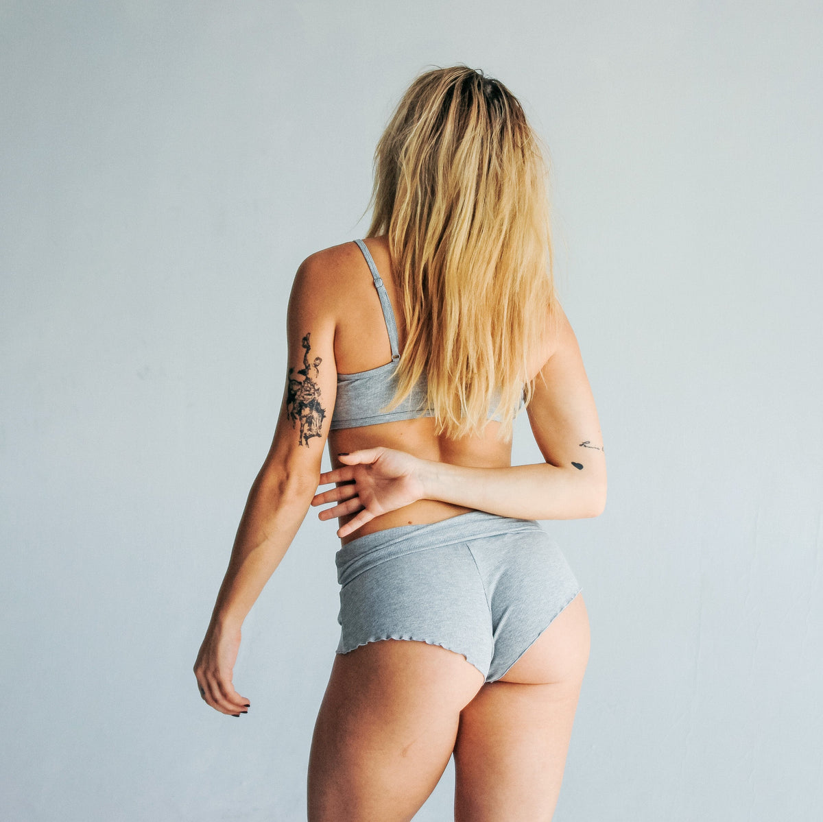 90s Boyshort - Cloud Set Grey