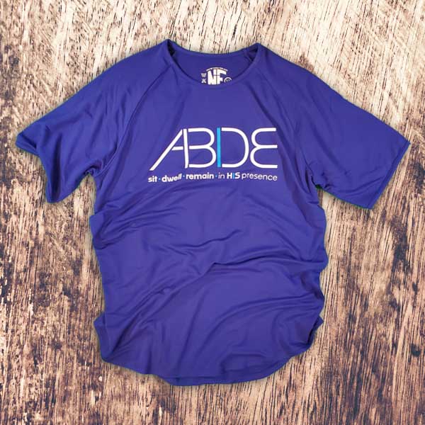 ABIDE (Sit - Dwell - Remain) - Blue Bamboo Tee