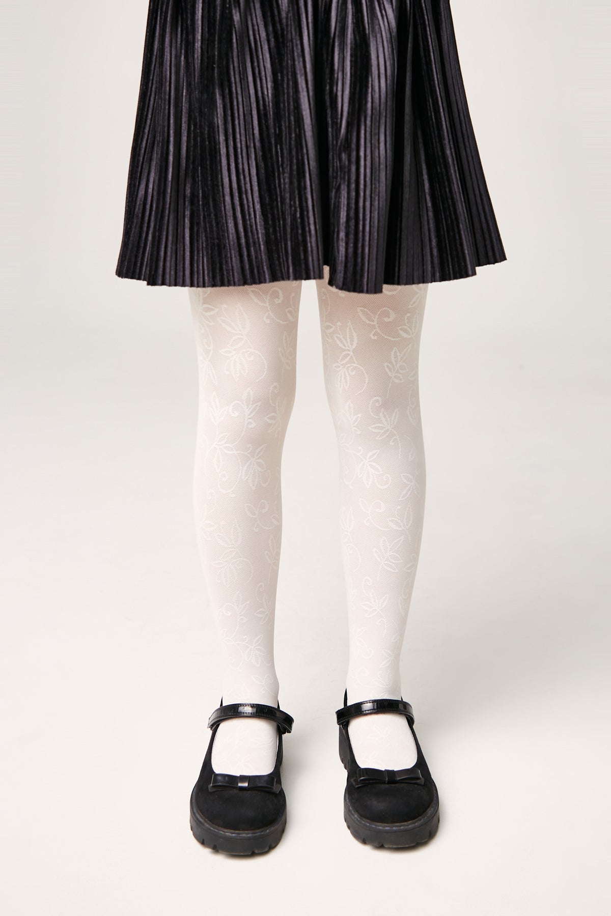 Conte Tights for girls Ketty 40 Den - Floral Pattern
