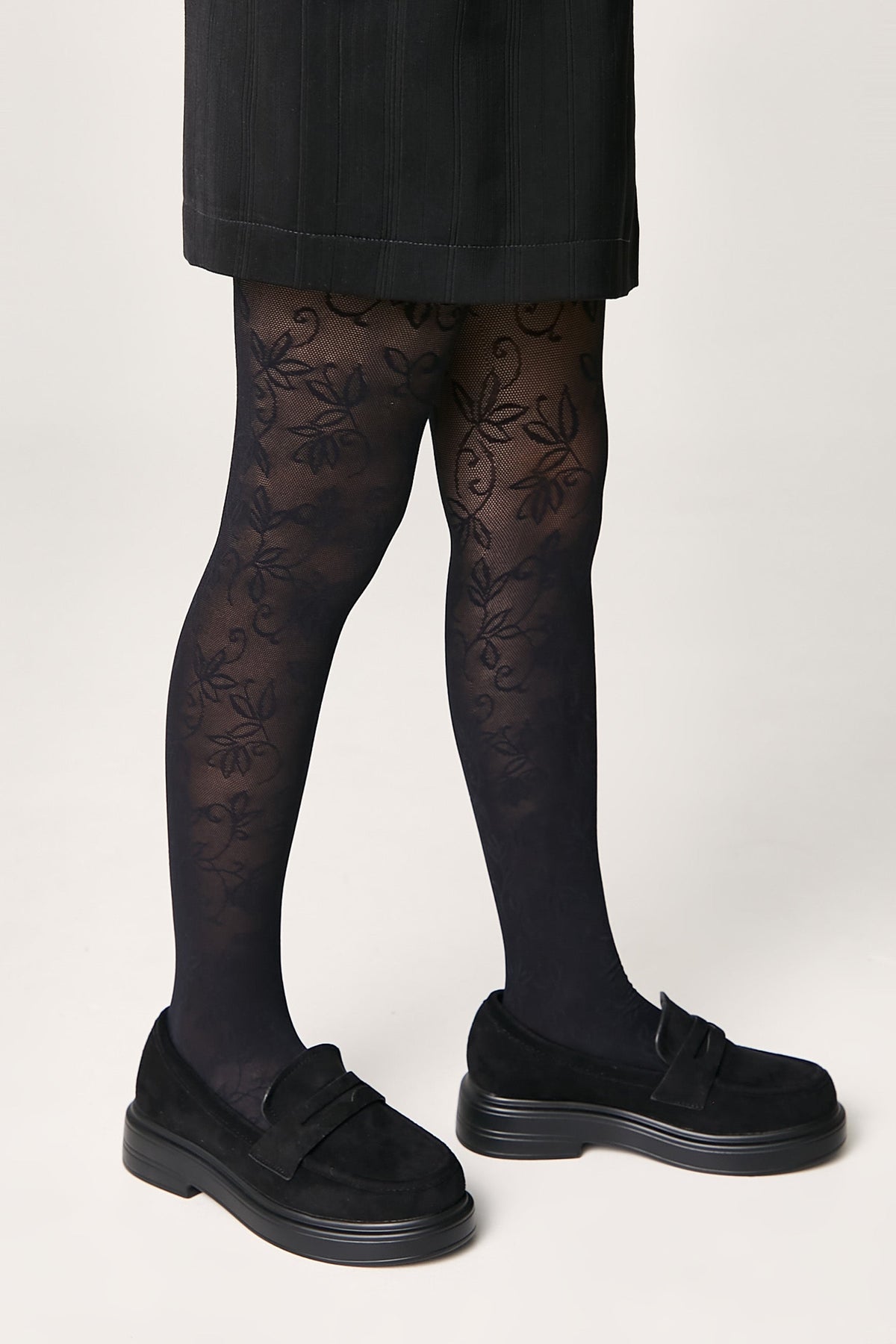 Conte Tights for girls Ketty 40 Den - Floral Pattern